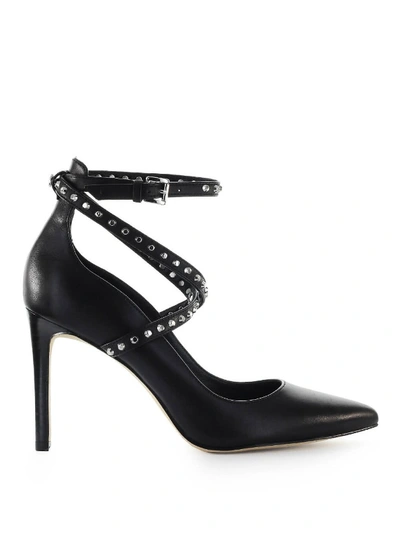 Michael Kors Jeannie Studded Leather Pumps In Black