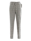 MICHAEL KORS PRINCE OF WALES WOOL HIGH-RISE TROUSERS