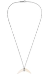ISABEL MARANT CAP SILVER-TONE AND BONE NECKLACE