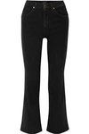 Khaite Vivian New Bootcut Flare Jeans Stoned Black In Black