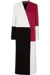 HAIDER ACKERMANN COLOR-BLOCK WOOL AND CASHMERE-BLEND COAT