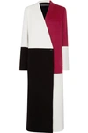 Haider Ackermann Color-block Wool And Cashmere-blend Coat In White