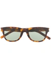 Saint Laurent Square Frame Sunglasses In Brown