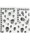 Alexander Mcqueen Skull Print Scarf In Grey