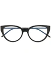 Saint Laurent Cat-eye Shaped Glasses In Black