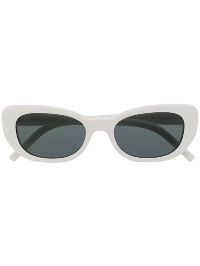 Saint Laurent Cat-eye Shaped Sunglasses In White