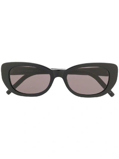 Saint Laurent Cat-eye Shaped Sunglasses In Black