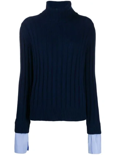 Jejia Roll Neck Jumper In Blue