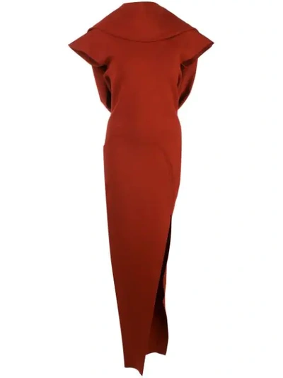 Rick Owens Theresa Side Slit Dress In Red