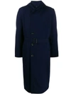 YOHJI YAMAMOTO HOODED MIDI TRENCH COAT