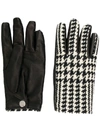 ALEXANDER MCQUEEN HOUNDSTOOTH PANEL GLOVES