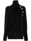 BALMAIN DECORATIVE BUTTONS OVERSIZED JUMPER