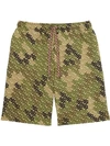 BURBERRY CAMOUFLAGE MONOGRAM BERMUDA SHORTS