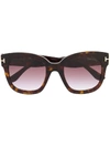Tom Ford Beatrix Sunglasses In Black
