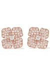 ANITA KO FLOWER LARGE 18-KARAT ROSE GOLD DIAMOND EARRINGS