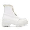 MM6 MAISON MARGIELA WHITE MID-CALF COMBAT BOOTS