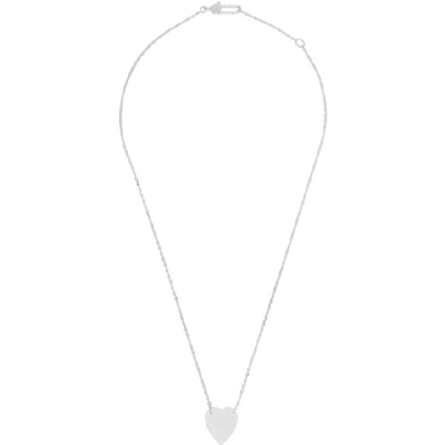 Gucci Silver Trademark Heart Necklace