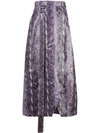 SALLY LAPOINTE SNAKESKIN-PRINT HIGH-WAISTED SKIRT