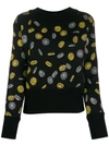 MOSCHINO COIN PRINT CROPPED JUMPER
