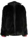 MONCLER FAUX FUR HOODED JACKET