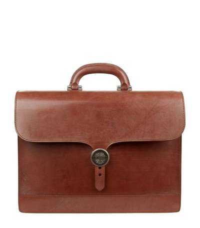 James Purdey & Sons Audley Leather Briefcase In Brown