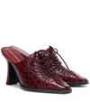 SIES MARJAN Stella鳄鱼纹皮革穆勒鞋,P00407593