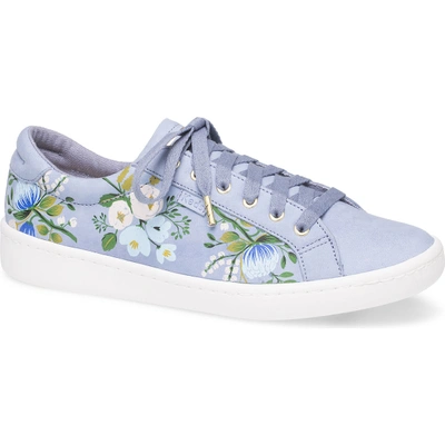 Keds X Rifle Paper Co. Ace Botanical In Forever Blue
