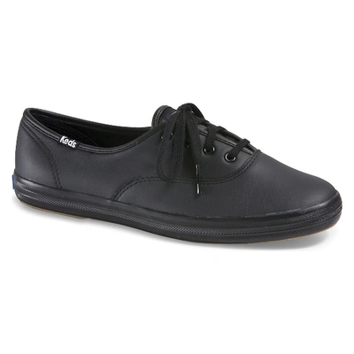 Keds Champion Leather Sneaker - Multiple Widths Available In Black