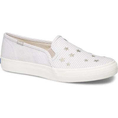 Keds Double Decker Stripe Star In Taupe