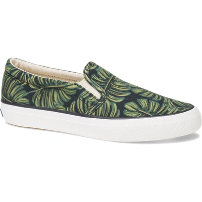 Keds X Rifle Paper Co. Anchor Slip On Paper Palms In Green