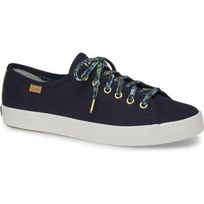 Keds X Rifle Paper Co. Kickstart Meadow In Navy