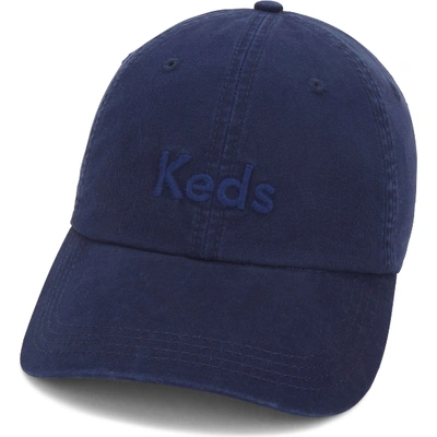 Keds Soft Canvas Baseball Cap In Blue Depth