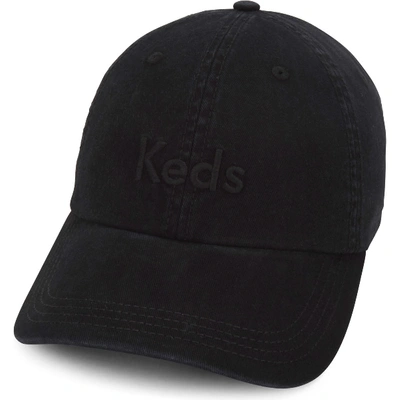 Keds Soft Canvas Baseball Cap In Black