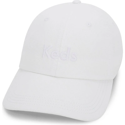 Keds Soft Canvas Baseball Cap In White