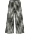 GUCCI WOOL AND COTTON WIDE-LEG PANTS,P00416013