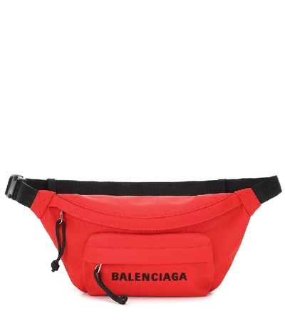 Balenciaga Wheel S Belt Bag In Red