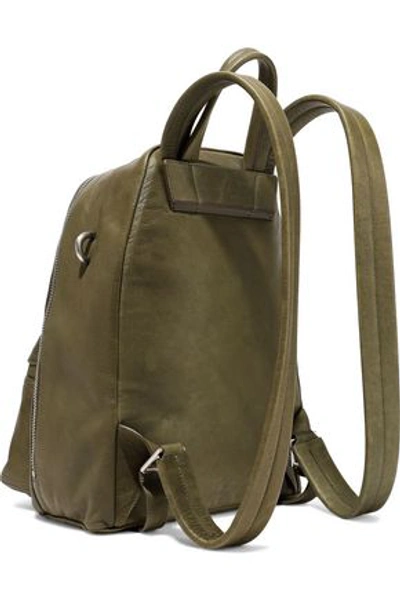 Rick Owens Woman Zaino Textured-leather Backpack Army Green