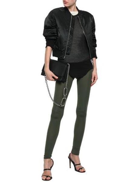Rick Owens Woman Stretch-cashmere Leggings Army Green In Forest Green