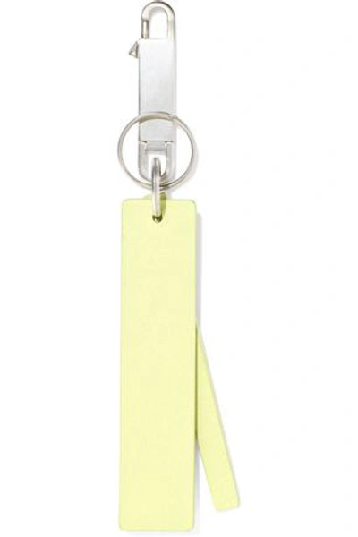 Rick Owens Woman Textured-leather Keychain Chartreuse