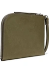 RICK OWENS RICK OWENS WOMAN LEATHER POUCH ARMY GREEN,3074457345620922705