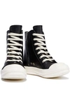 RICK OWENS RICK OWENS WOMAN LEATHER HIGH-TOP SNEAKERS BLACK,3074457345620345128