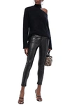 RTA COATED LIZARD-EFFECT LEATHER SKINNY PANTS,3074457345620885525