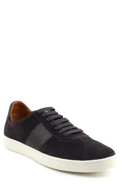 Gordon Rush Reed Sneaker In Navy Suede Leather