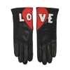 AGNELLE LOVE APPLIQUÉD LEATHER GLOVES,3633037