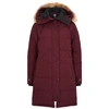 CANADA GOOSE SHELBURNE DARK RED FUR-TRIMMED PARKA,3082276