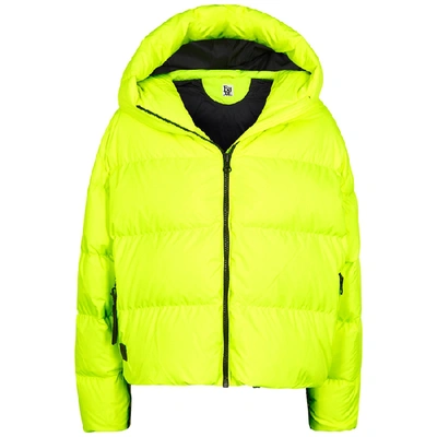 Bacon Cloud Neon Yellow Quilted Shell Jacket In Bright Yellow