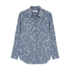Equipment Slim Signature Printed Washed-silk Shirt In Grey