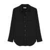 Equipment Signature Slim-fit Silk Shirt In Black