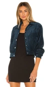 Superdown Lia Cropped Jacket In Teal