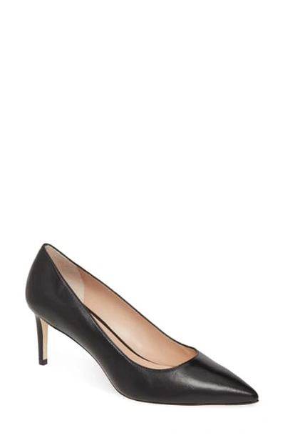 Stuart Weitzman Leigh Pump In Black Dress Nappa